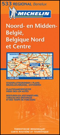Belgique nord & centre-Noord & midden België 1:200.000