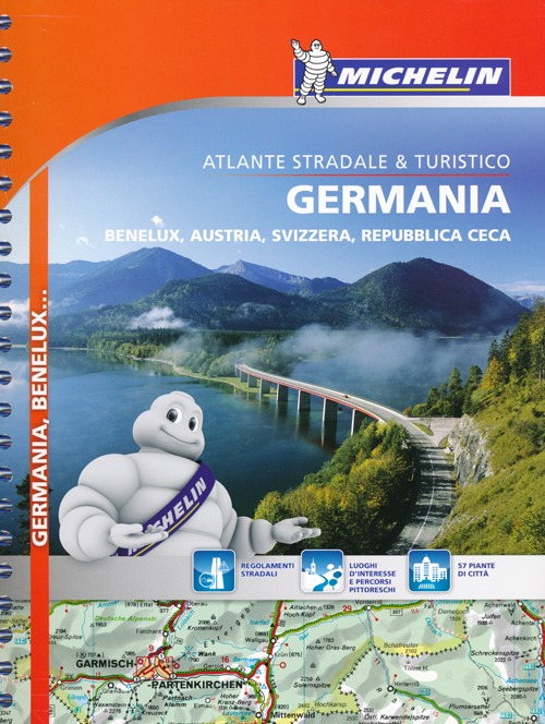 Germania, Benelux, Austria, Svizzera, Repubblica Ceca. Atlante stradale & turistico