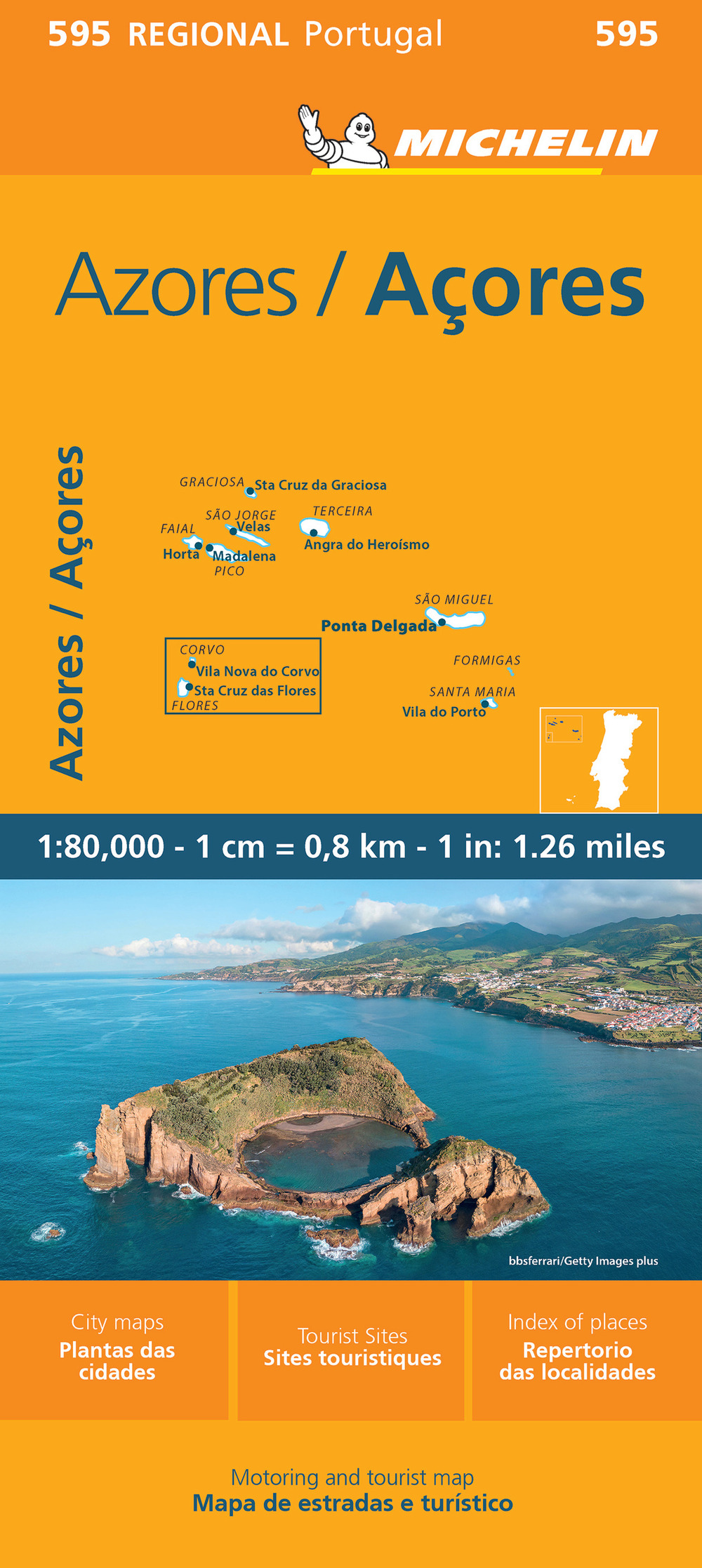 Azores-Açores 1:80.000. Ediz. bilingue