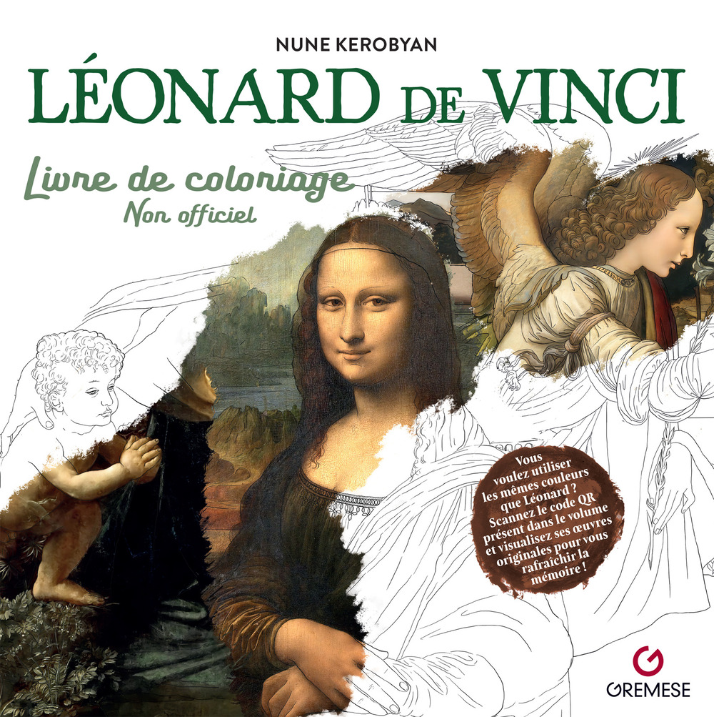 Léonard de Vinci. Livre de coloriage. Non officiel