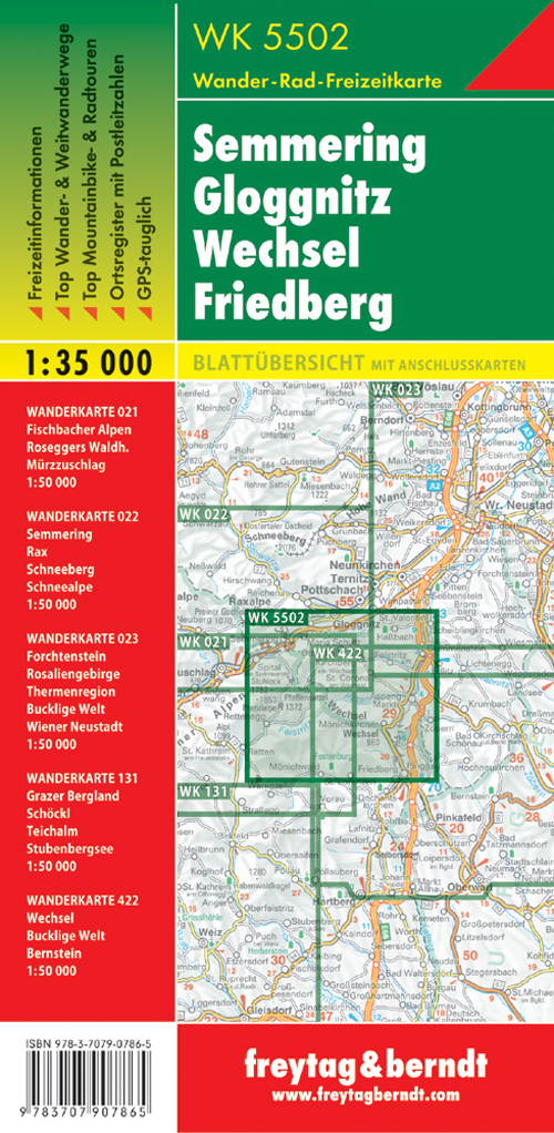 Semmering Gloggnitz Wechsel Friedberg 1:35000