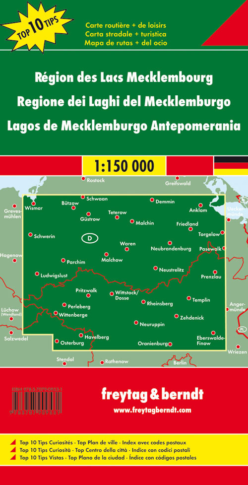 Mecklenburgische Seenplatte 1:150.000