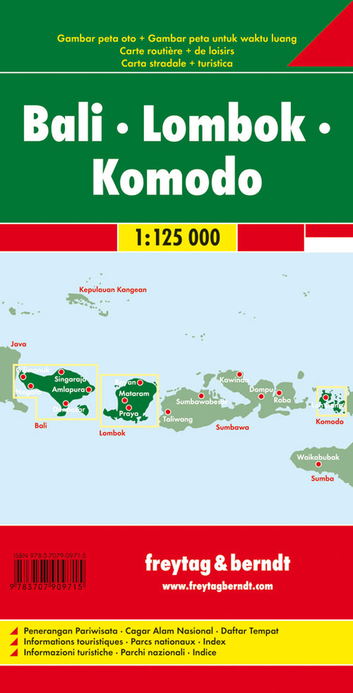 Bali-Lombok-Komodo 1:125.000