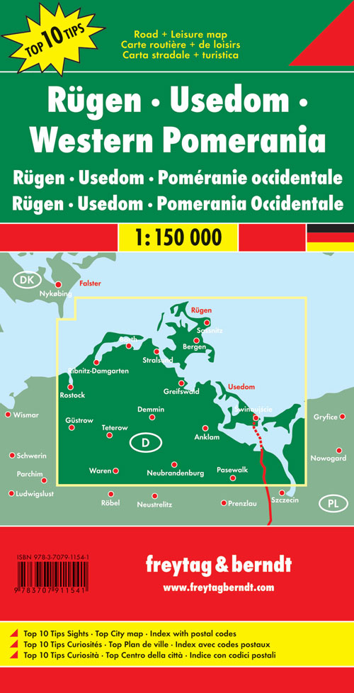 Rügen, Usedom, Vorpommern 1:150.000