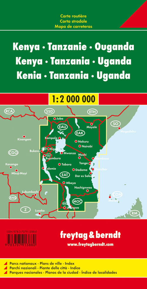 Kenya-Tanzania-Uganda 1:2.000.000