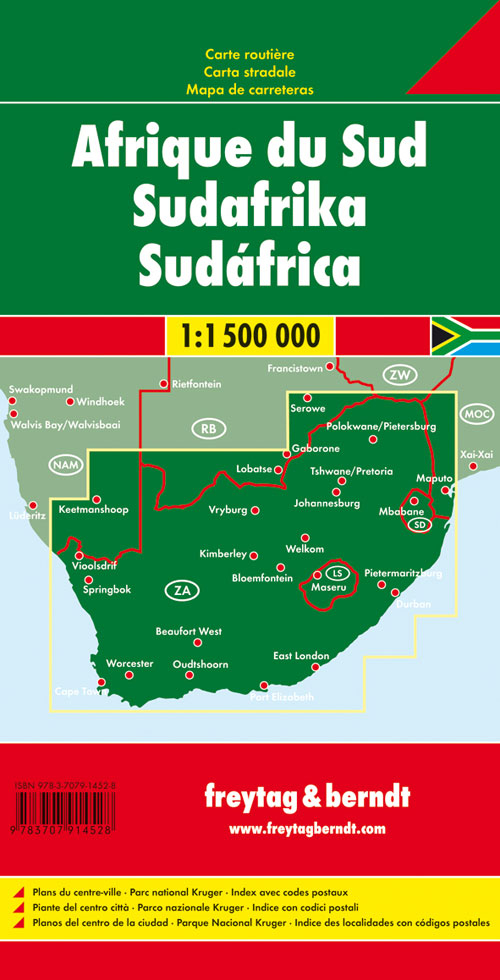 Südafrika. Autokarte 1:1.500.000