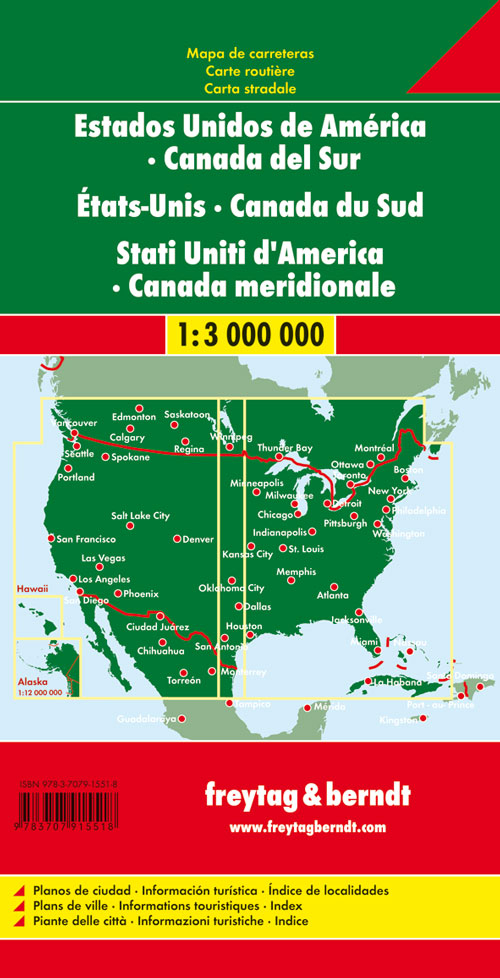 Stati Uniti Canada Sud 1:3.000.000