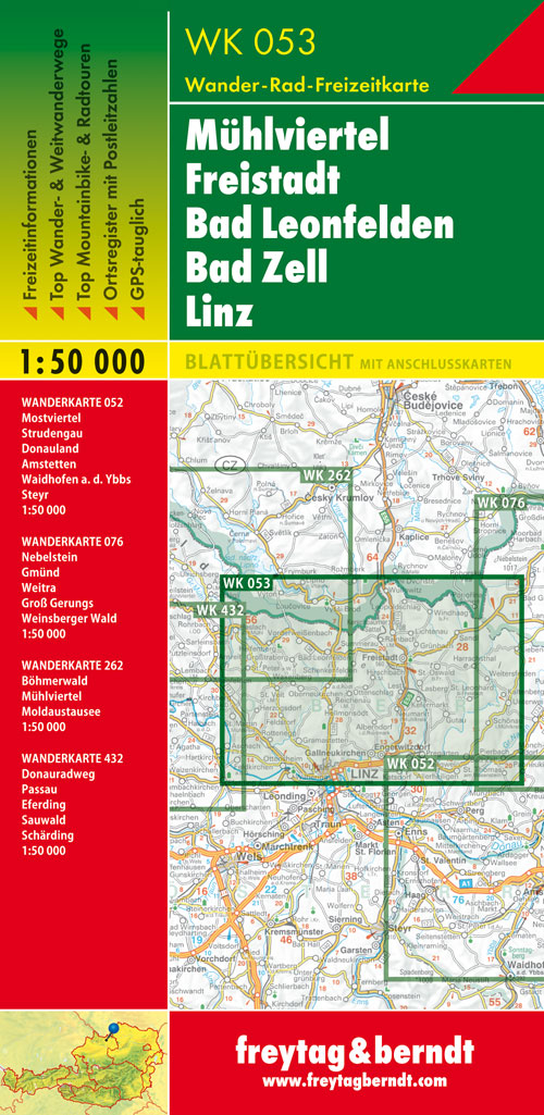 Mühlviertel, Freistadt, Bad Leonfelden, Bad Zell, Linz 1:50.000