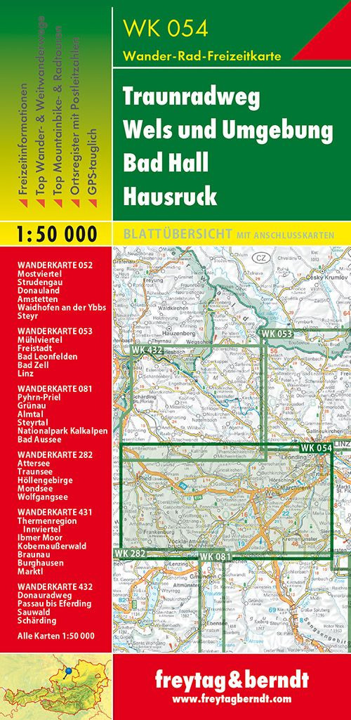 Traunradweg. Wels 1:50.000