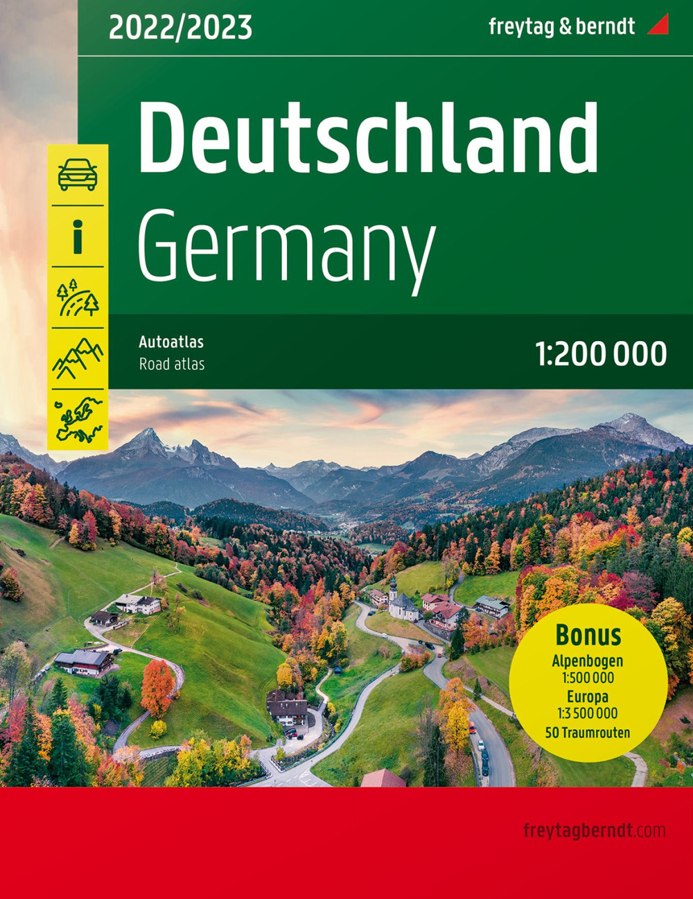 Deutschland, Autoatlas 1:200.000. Ediz. a spirale. Con Karte