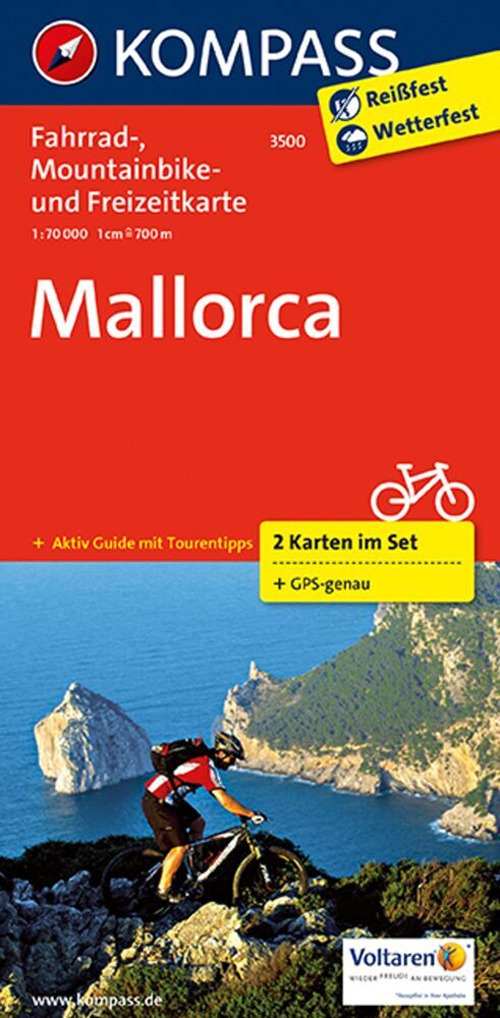 Cartina ciclistica n. 3500 Mallorca. Set di 2 cartine. Ediz. multilingue