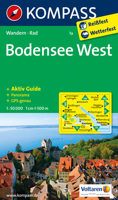 Carta escursionistica n. 1a. Bodensee West 1:50.000