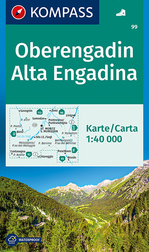 Carta escursionistica n. 99. Oberengardin-Alta Engadina 1:40.000