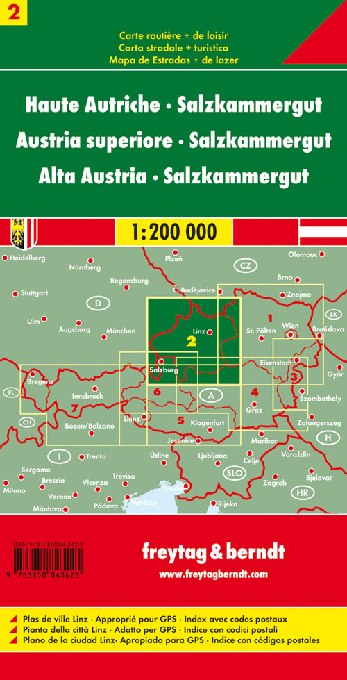 Oberösterreich Salzkammergut 1:200.000