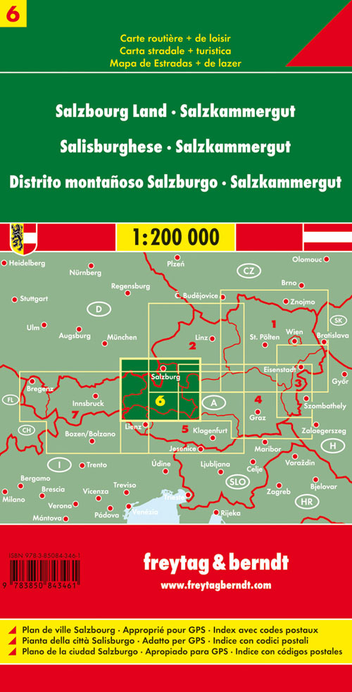 Land Salzburg Salzkammergut 1:200.000