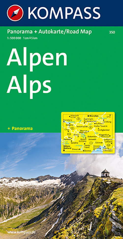 Carta stradale e panoramica n. 350. Alpen-Alps 1:50.000. Ediz. bilingue