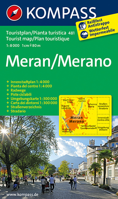 Pianta della città n. 481. Merano 1:8.000