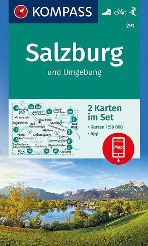 Carta escursionistica n. 291. Salzburg und Umbebung 1:50.000 (set di 2 carte)