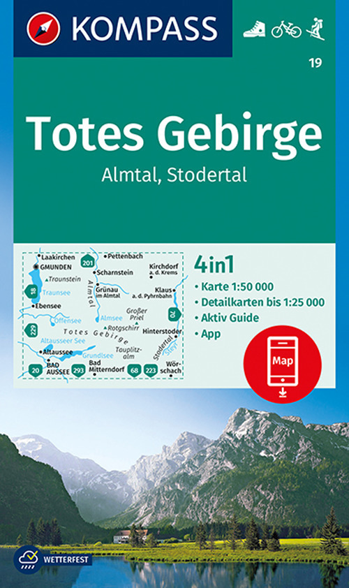 Carta escursionistica n. 19. Totes Gebirge, Almtal, Stodertal 1:50.000