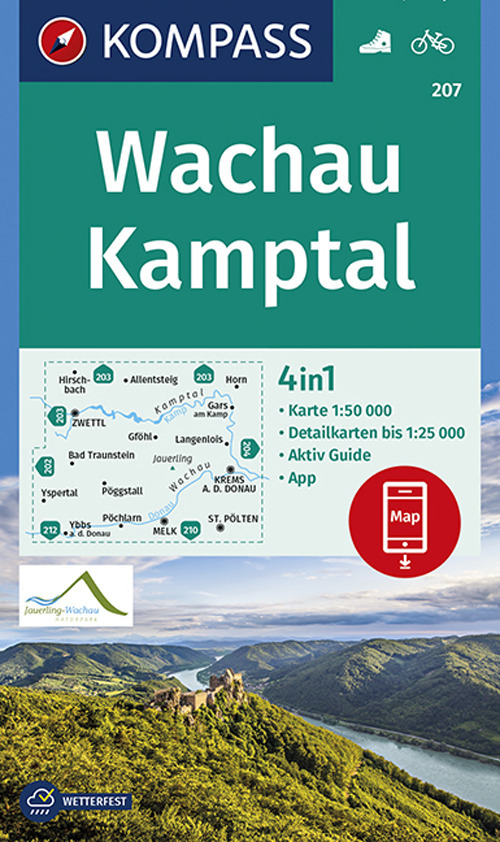 Carta escursionistica n. 207. Wachau, Kamptal 1:50.000