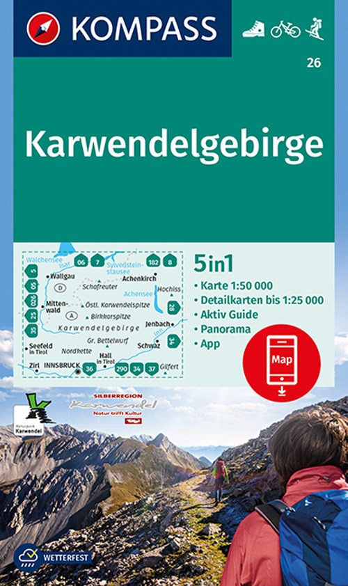 Carta escursionistica n. 26. Karwendelgebirge 1:50.000