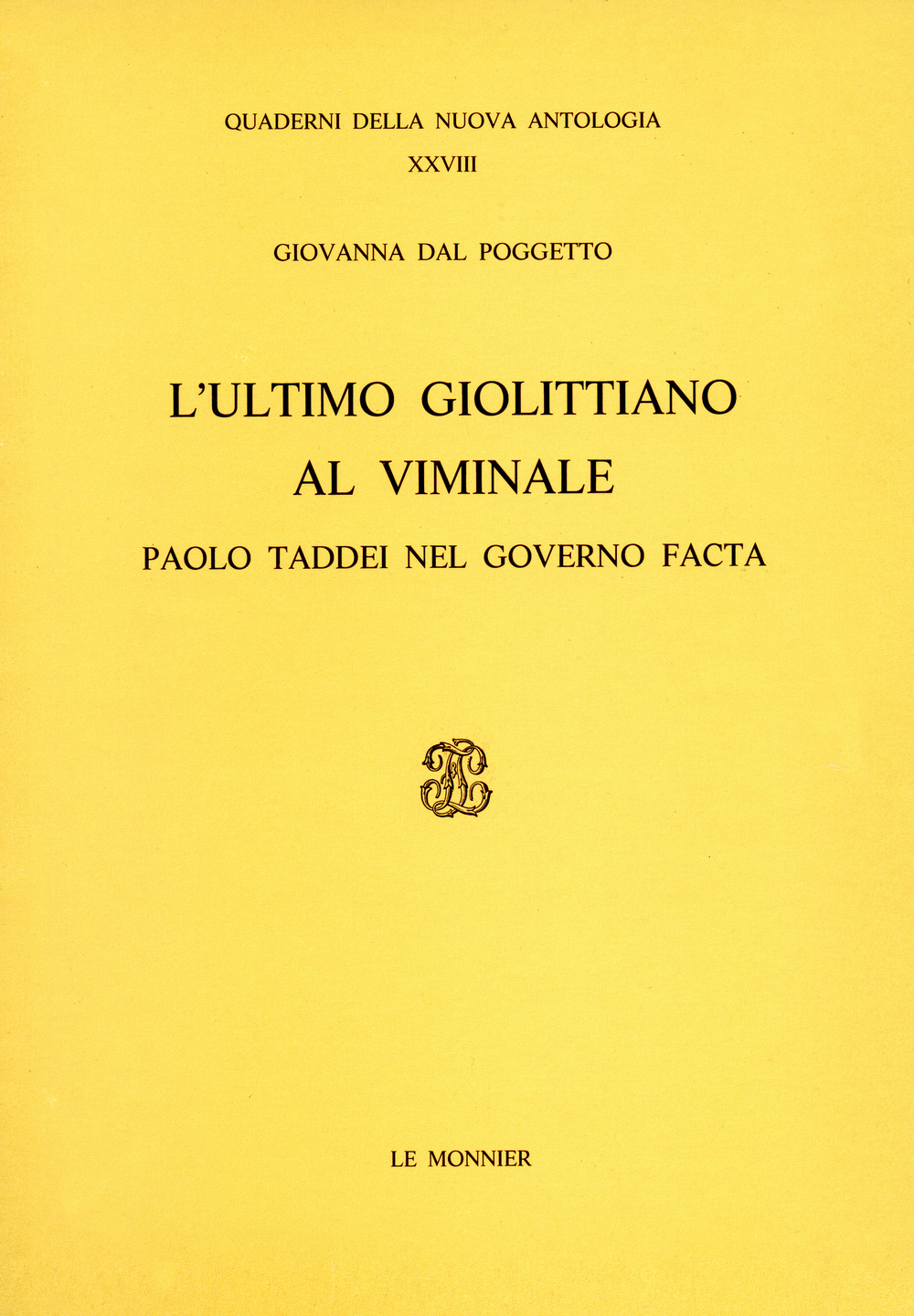 L'ultimo giolittiano al Viminale. Paolo Taddei nel governo Facta