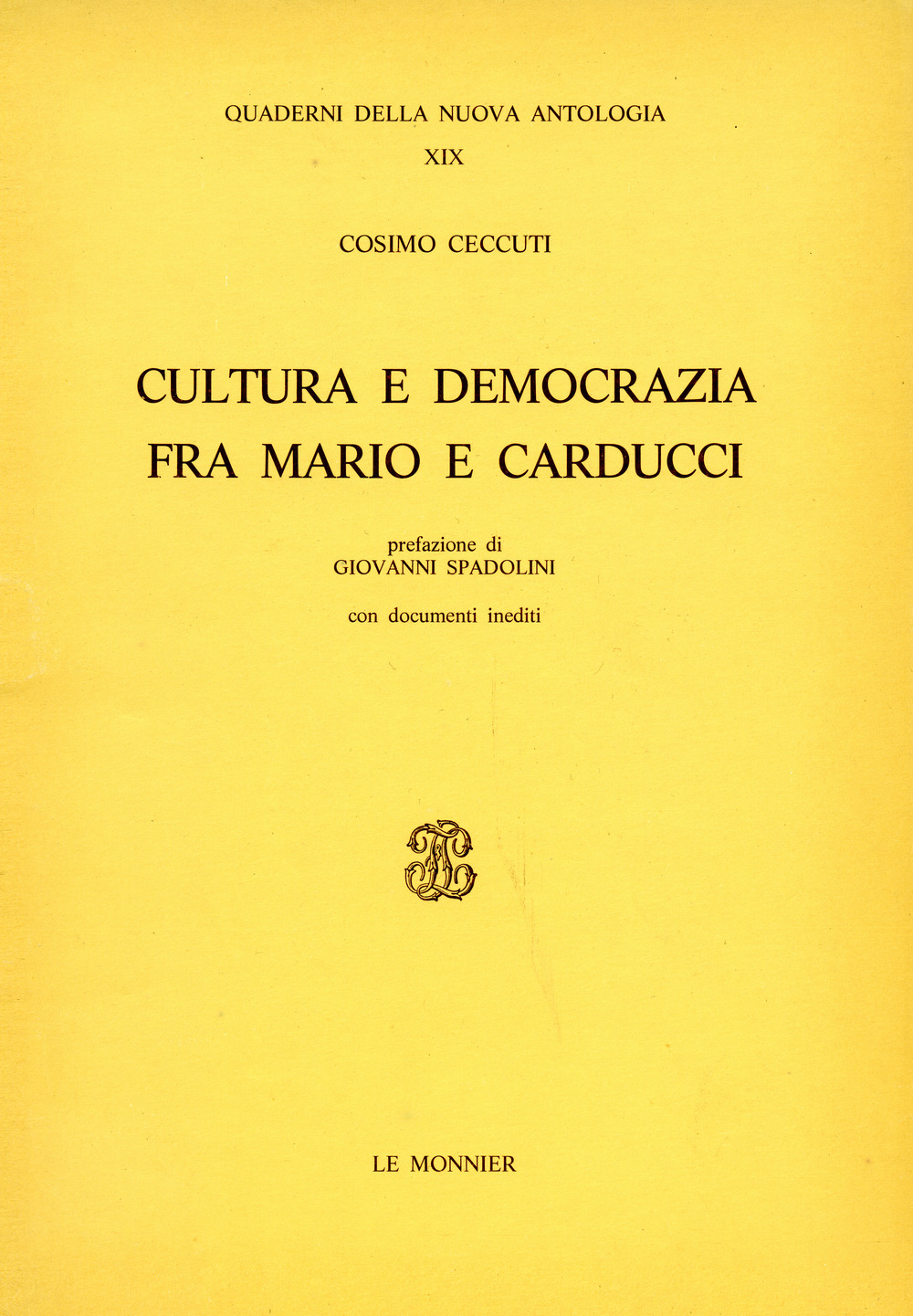 Cultura e democrazia fra Mario e Carducci