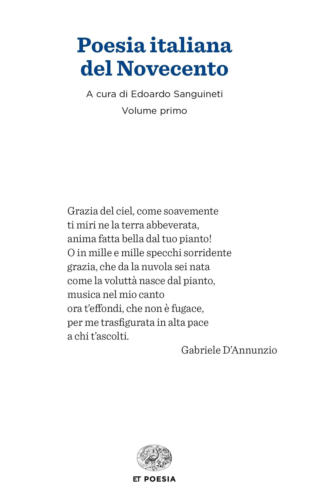 Poesia italiana del Novecento