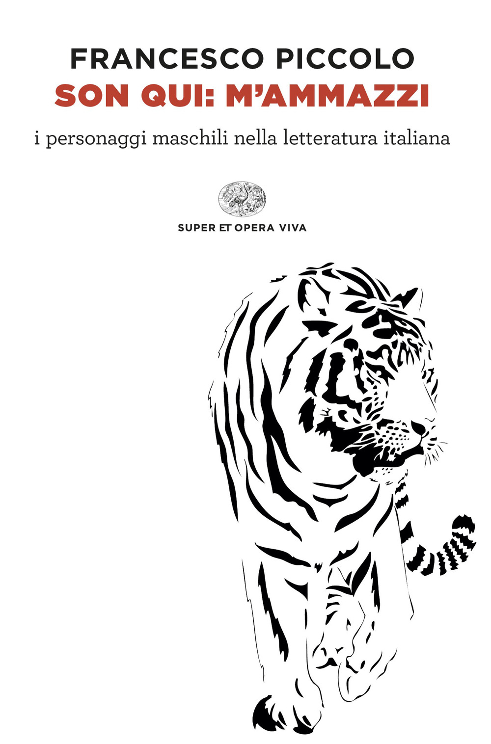 Son qui: m'ammazzi. I personaggi maschili nella letteratura italiana