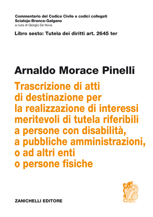 Art. 2645 TER. Trascrizione di atti di destinazione per la realizzazione di interessi meritevoli di tutela riferibili a persone con disabilità, a pubbliche amministrazioni, o ad altri enti o persone fisiche