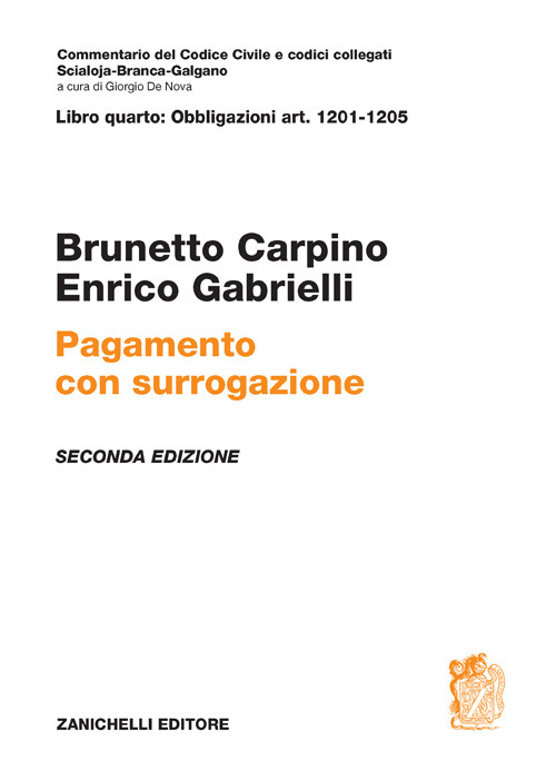 Pagamento con surrogazione. Art. 1201-1205