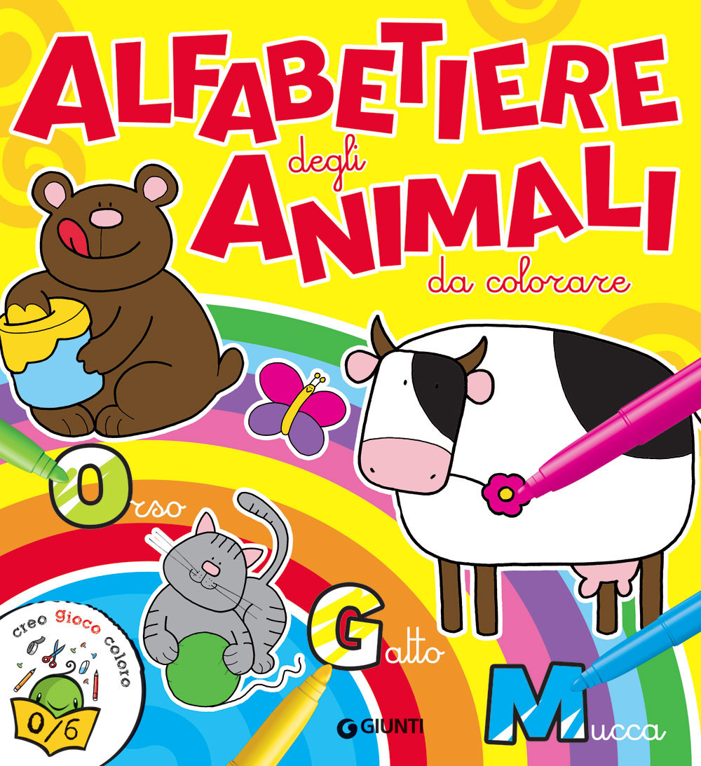 Alfabetiere degli animali da colorare