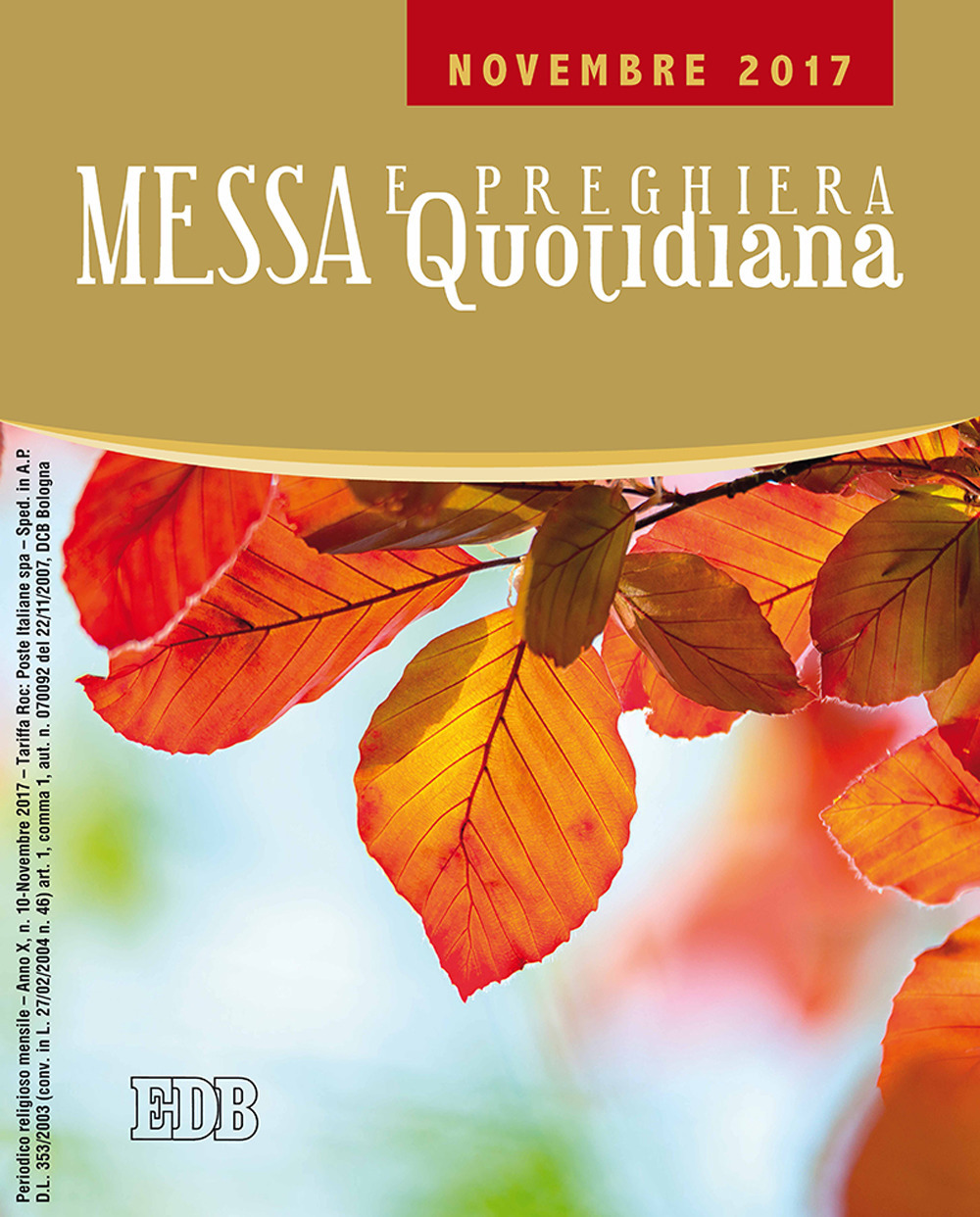 Messa e preghiera quotidiana (2017). Vol. 11: Novembre 2017