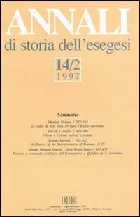 Annali di storia dell'esegesi. Vol. 14/2: 1997