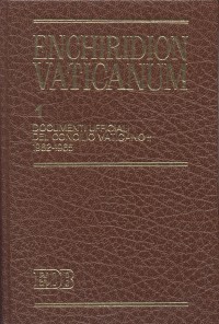 Enchiridion Vaticanum. Vol. 1: Documenti ufficiali del Concilio Vaticano II (1962-1965)