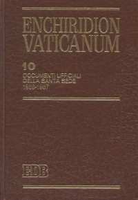 Enchiridion Vaticanum. Vol. 10: Documenti ufficiali della Santa Sede (1986-1987)