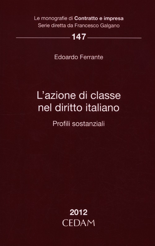 L'azione di classe nel diritto italiano. Profili sostanziale