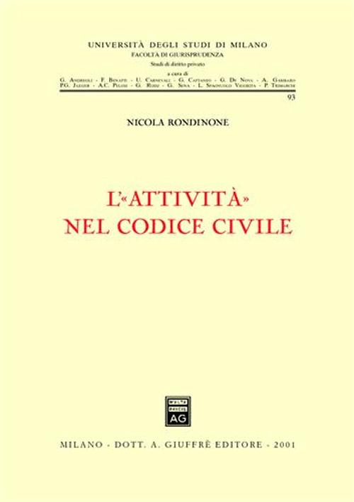 L'attività nel Codice civile