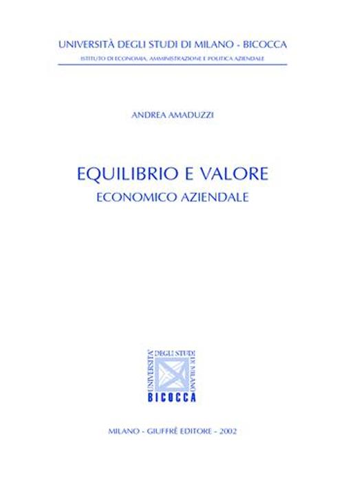 Equilibrio e valore economico aziendale