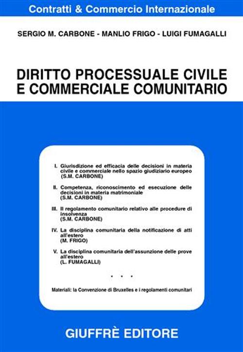 Diritto processuale civile e commerciale comunitario