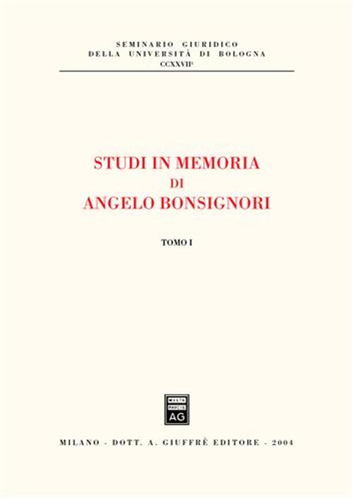 Studi in memoria di Angelo Bonsignori