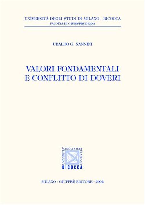 Valori fondamentali e conflitto di doveri