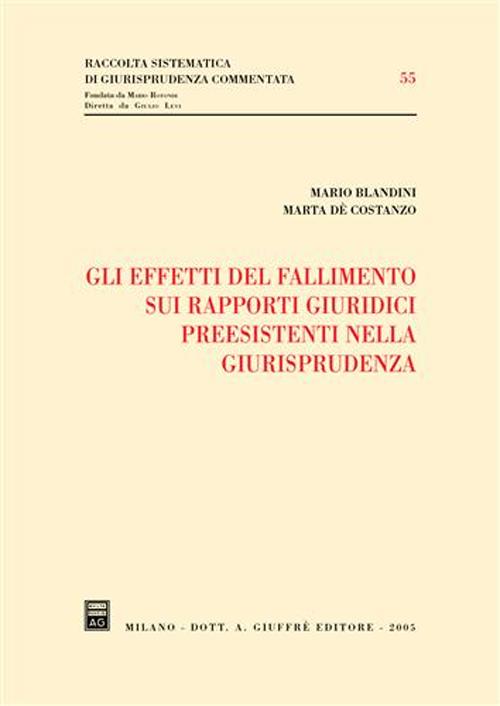 Gli effetti del fallimento sui rapporti giuridici preesistenti nella giurisprudenza