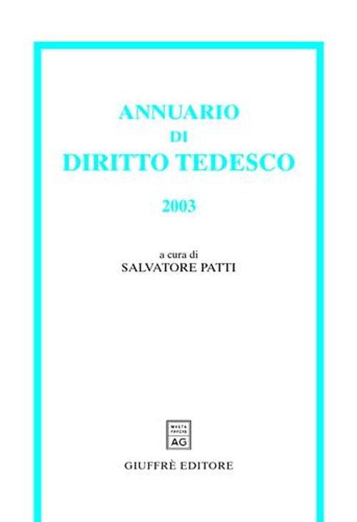 Annuario di diritto tedesco (2003)