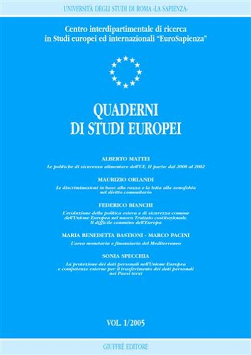 Quaderni di studi europei (2005). Vol. 1