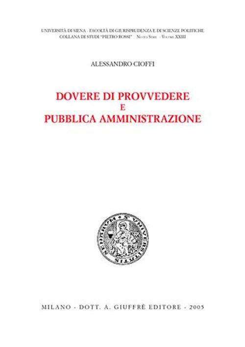 Dovere di provvedere e pubblica amministrazione