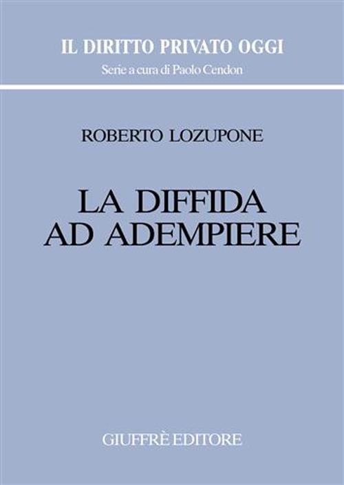 La diffida ad adempiere