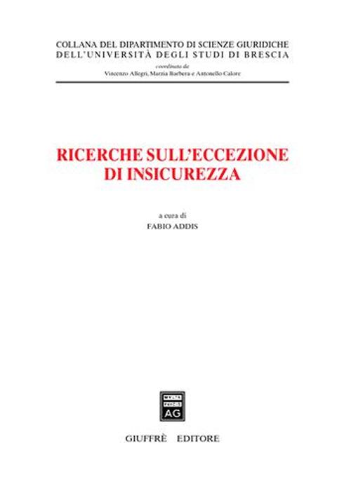 Ricerche sull'eccezione di insicurezza