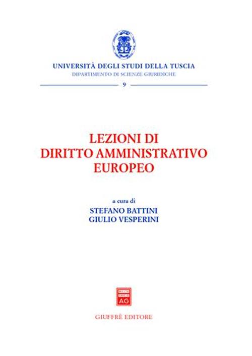 Lezioni di diritto amministrativo europeo