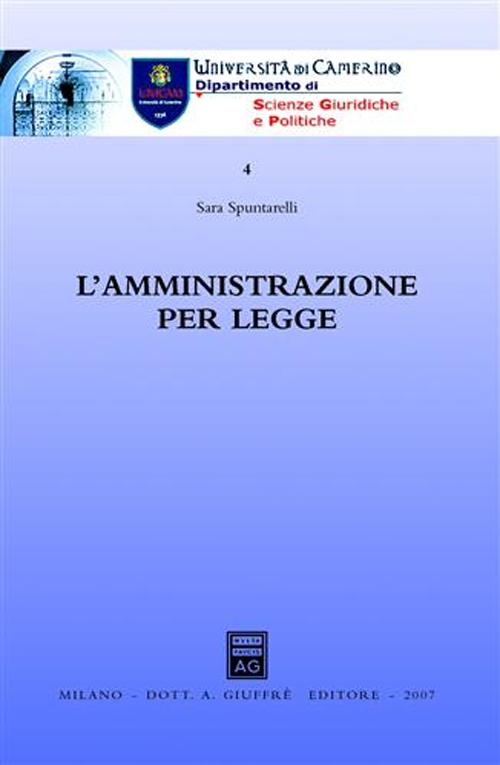 L'amministrazione per legge